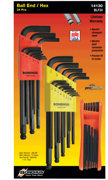 美國Bondhus波頭ProHold? TORX?L型扳手PHTX8