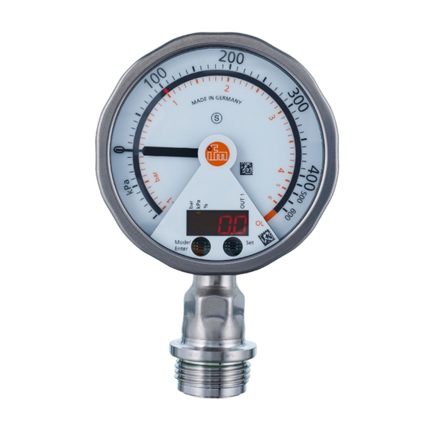 德國(guó)IFM易福門帶模擬顯示屏的齊平式壓力傳感器PG2439 PG-1-1-REB12-MFRKG/US/ /P