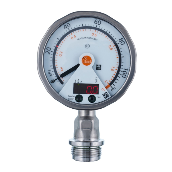 德國(guó)IFM易福門帶模擬顯示屏的齊平式壓力傳感器PG2439 PG-1-1-REB12-MFRKG/US/ /P