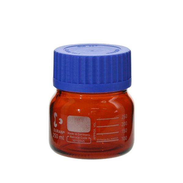 日本SIBATA柴田科學(xué)耐熱螺口瓶廣口棕色帶藍(lán)色瓶蓋017250-12000