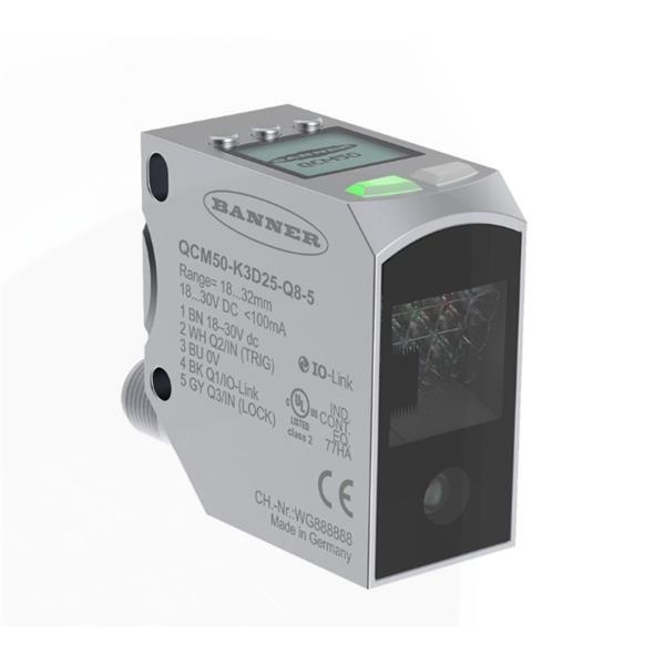 BANNER邦納美國QCM50 系列顏色傳感器 QCM50-K3D25-Q8-5