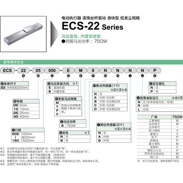 CKD喜開理電動執(zhí)行器（無馬達型）滑塊型ECS-22-25005-EM8NNNNN