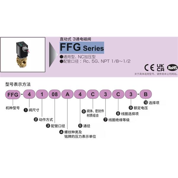 CKD喜開(kāi)理多種流體直動(dòng)式3通電磁閥集成閥FFG-2106D2A3A1