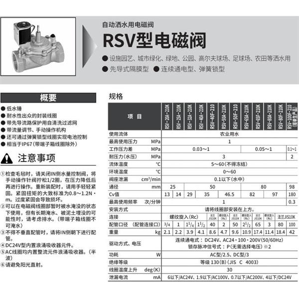 CKD喜開理自動(dòng)灑水用樹脂制電磁閥RSV-32A-210K-DC24V
