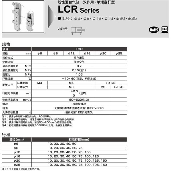 CKD喜開理線性滑臺(tái)氣缸LCR-20-75-S506DTBLN