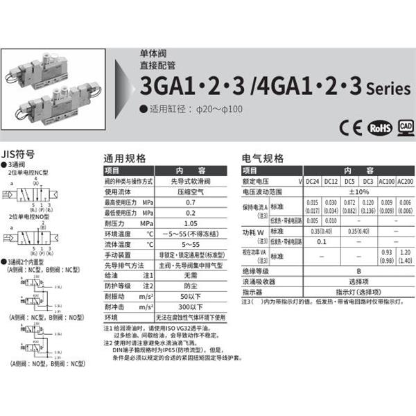 CKD喜開理先導(dǎo)式3通閥4GA210R-C6-E2-1