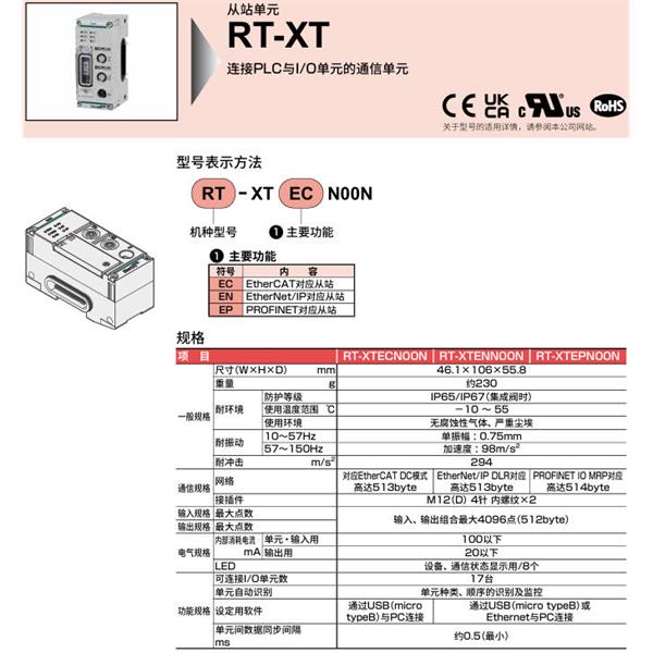 CKD喜開(kāi)理遠(yuǎn)程I/O單元RT-F1A1L······1K